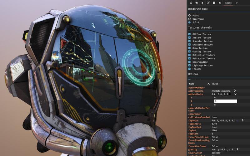 2. Babylon.js(完整 3D 游戏引擎)示意图